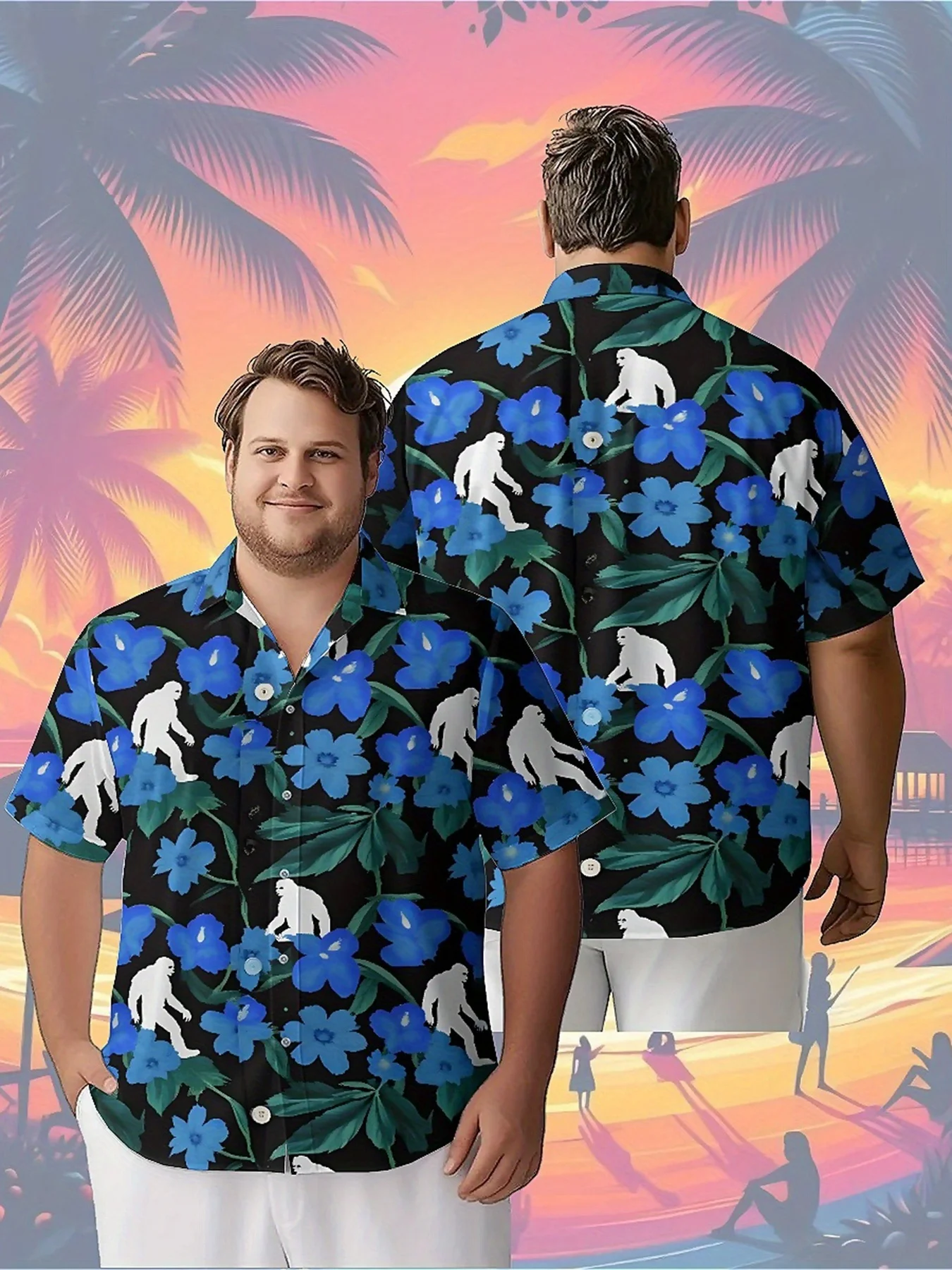 Мужские гавайские рубашки больших