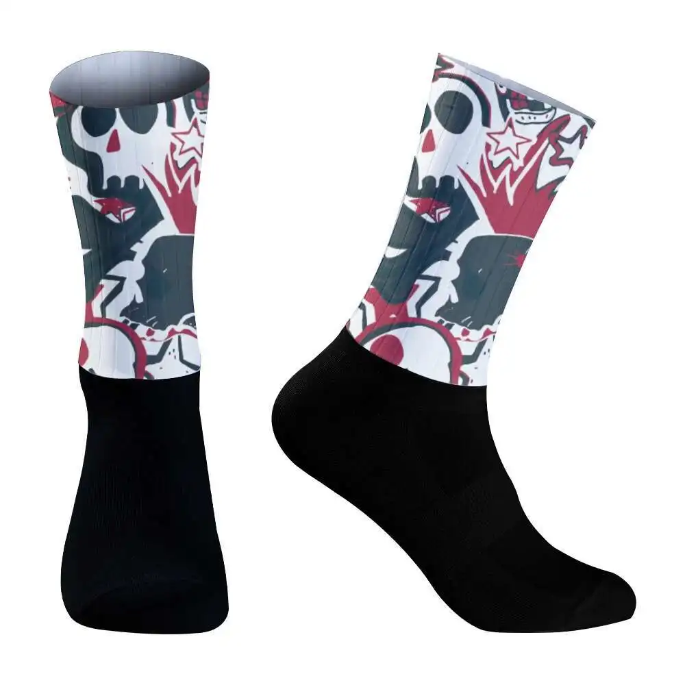 Новые летние противоскользящие бесшовные дышащие велосипедные носки - Фотография_3