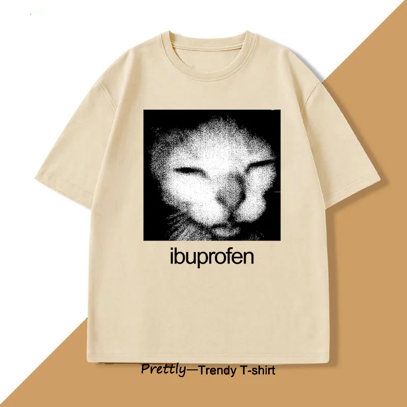 Футболка с изображением кота и мема ibuprofen