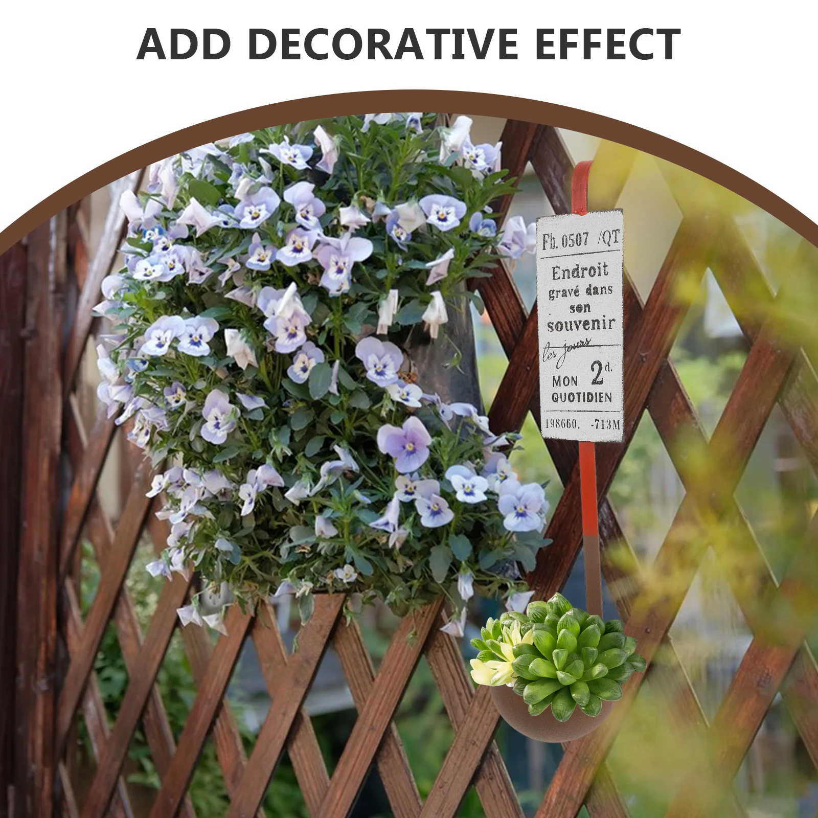 Железный подвесной цветочный горшок - Фотография_3