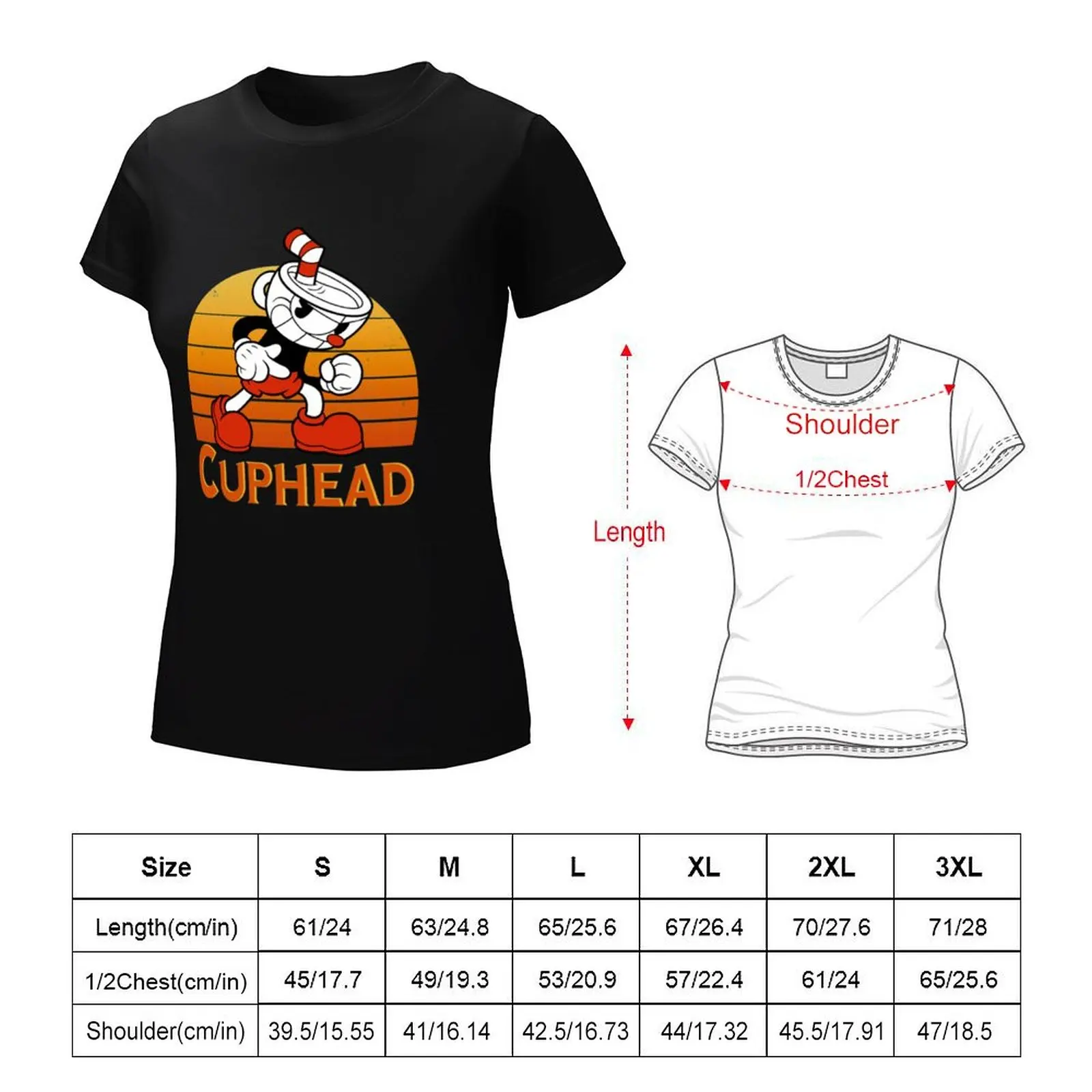 Винтажная футболка cuphead с закатом - Фотография_6