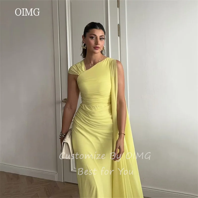 Oimg элегантное желтое платье трапециевидной - Фотография_3