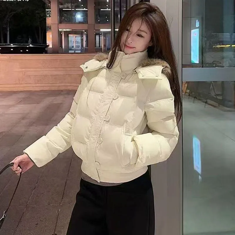 Корейские парки с меховым воротником и капюшоном - Фотография_5