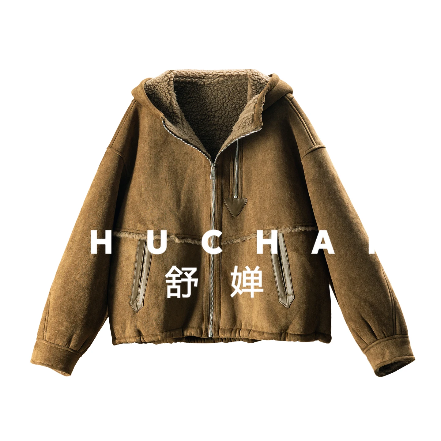 Женская куртка с капюшоном из композитного