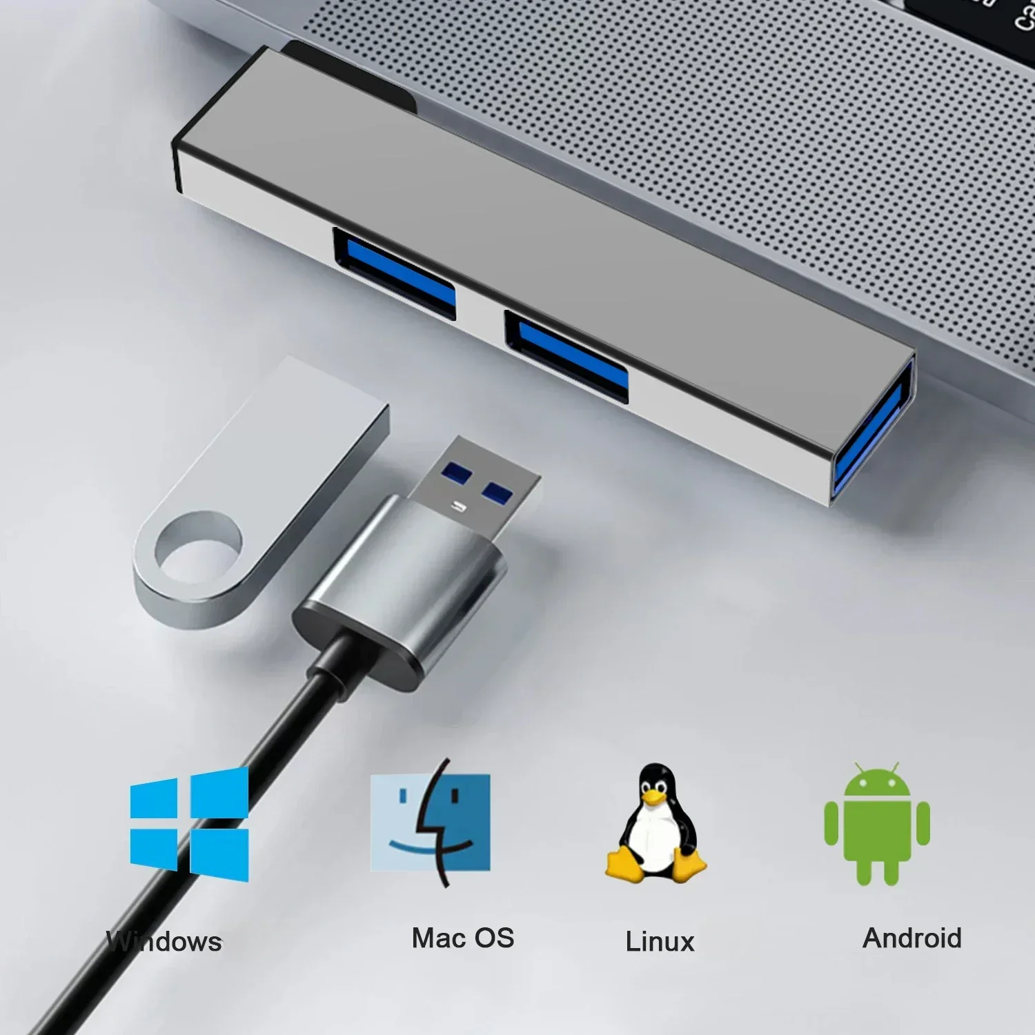 Usb-концентратор 3 в 1 otg usb 3 - Фотография_3