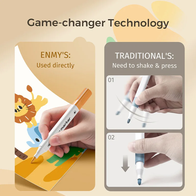 Enmy акриловый маркер с двойным наконечником - Фотография_3