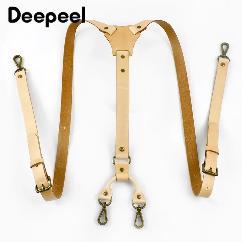 Deepeel 2*100 см винтажные мужские подтяжки из натуральной кожи