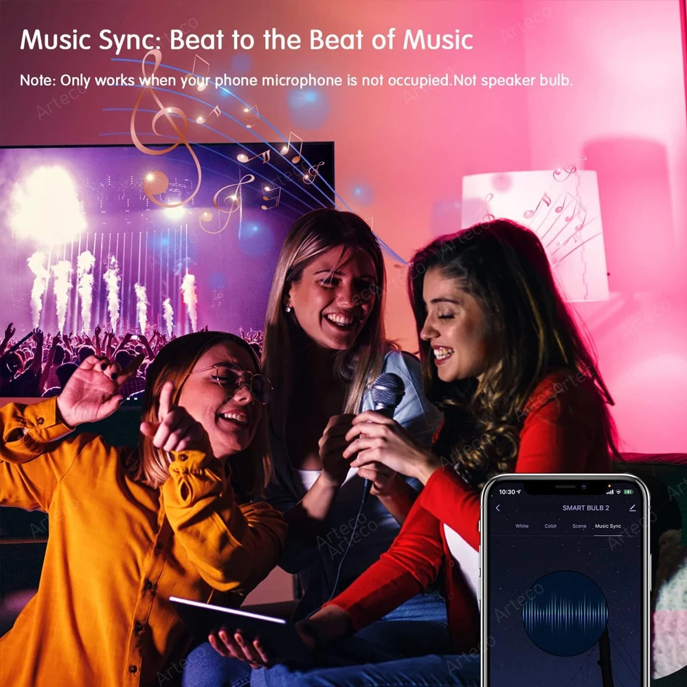 Умная светодиодная лампа tuya с wi-fi - Фотография_4