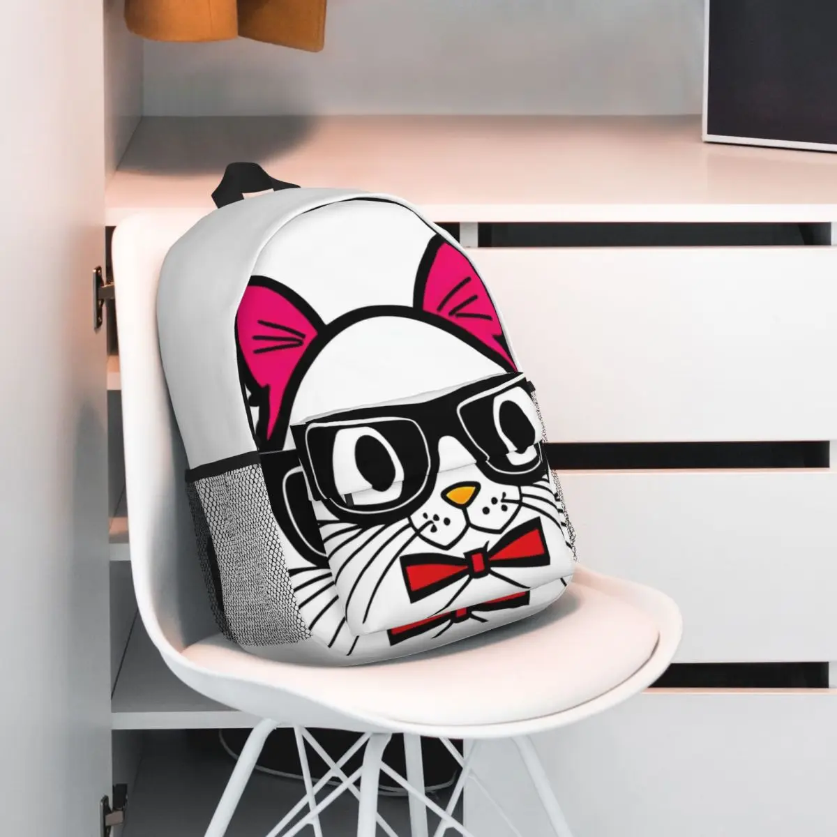 Компактный 15-дюймовый рюкзак hello kitty — стильная легкая сумка - Фотография_6