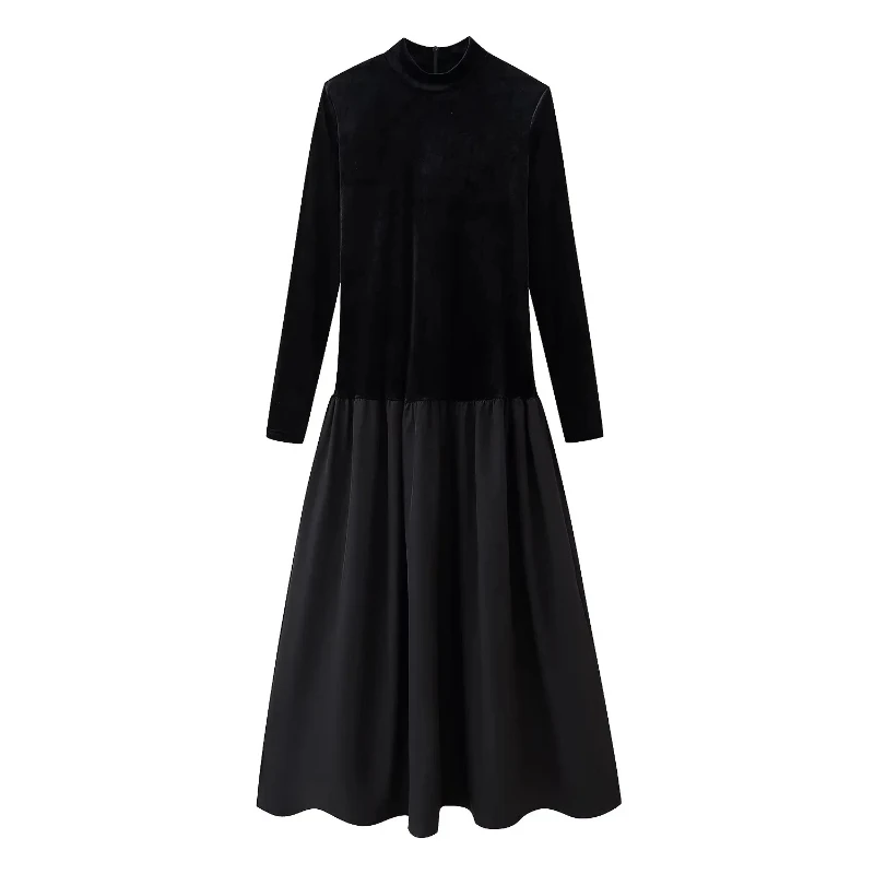 Вельветовое платье в европейском - Фотография_4