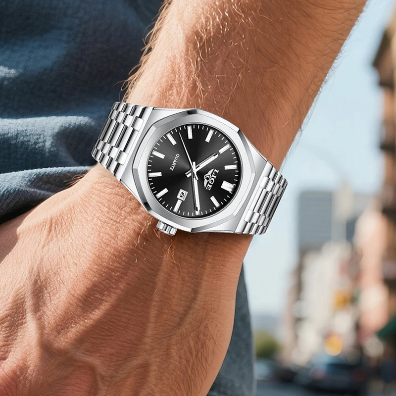 Lige мужские кварцевые наручные - Фотография_5