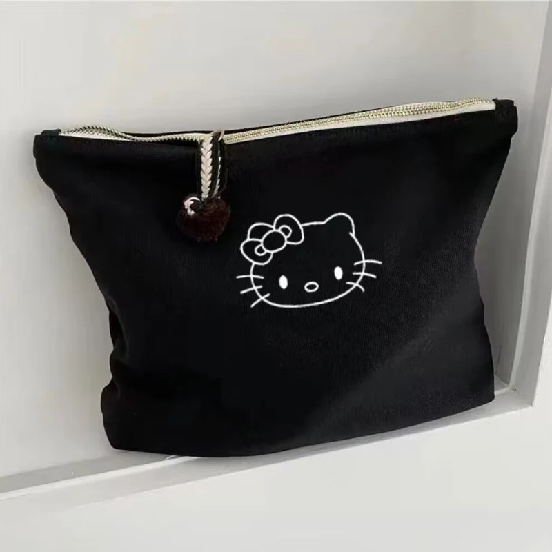 Черная сумка для хранения макияжа hello kitty kawai
