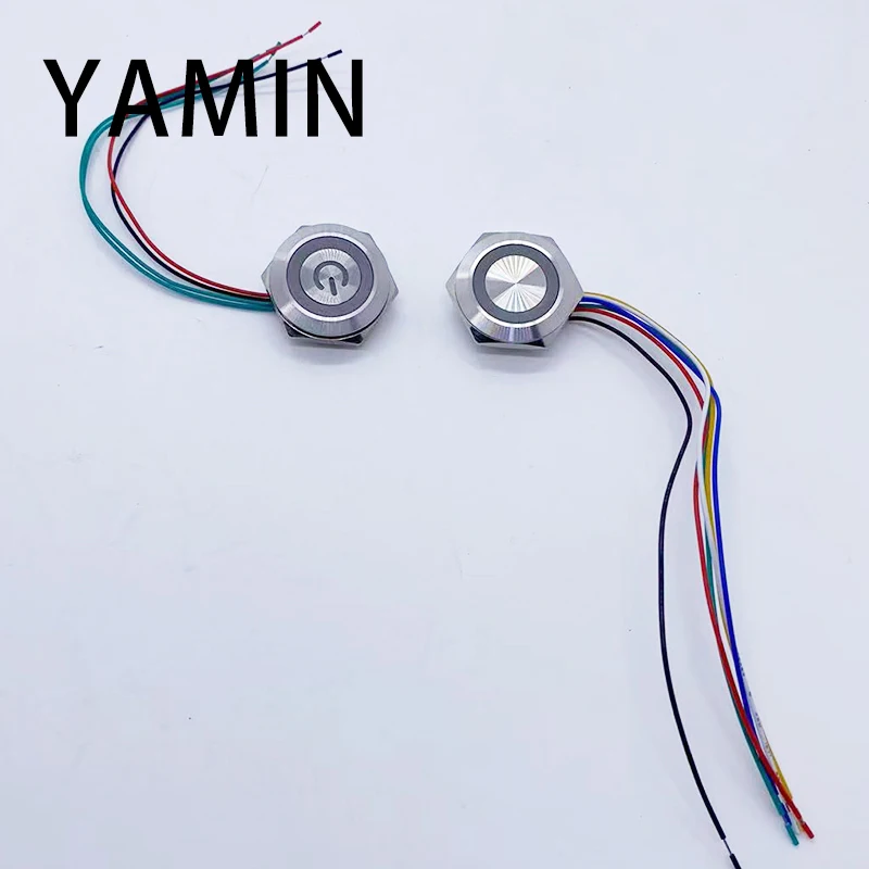 Ультракороткий металлический кнопочный переключатель с проводом - Фотография_5