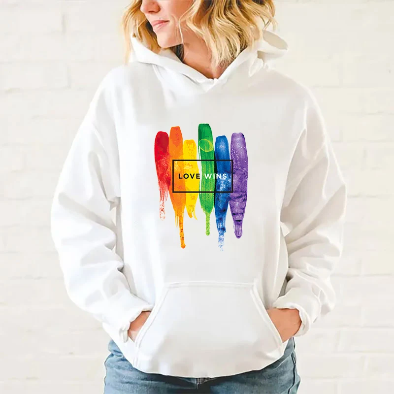 Толстовки y2k лгбт love wins с принтом