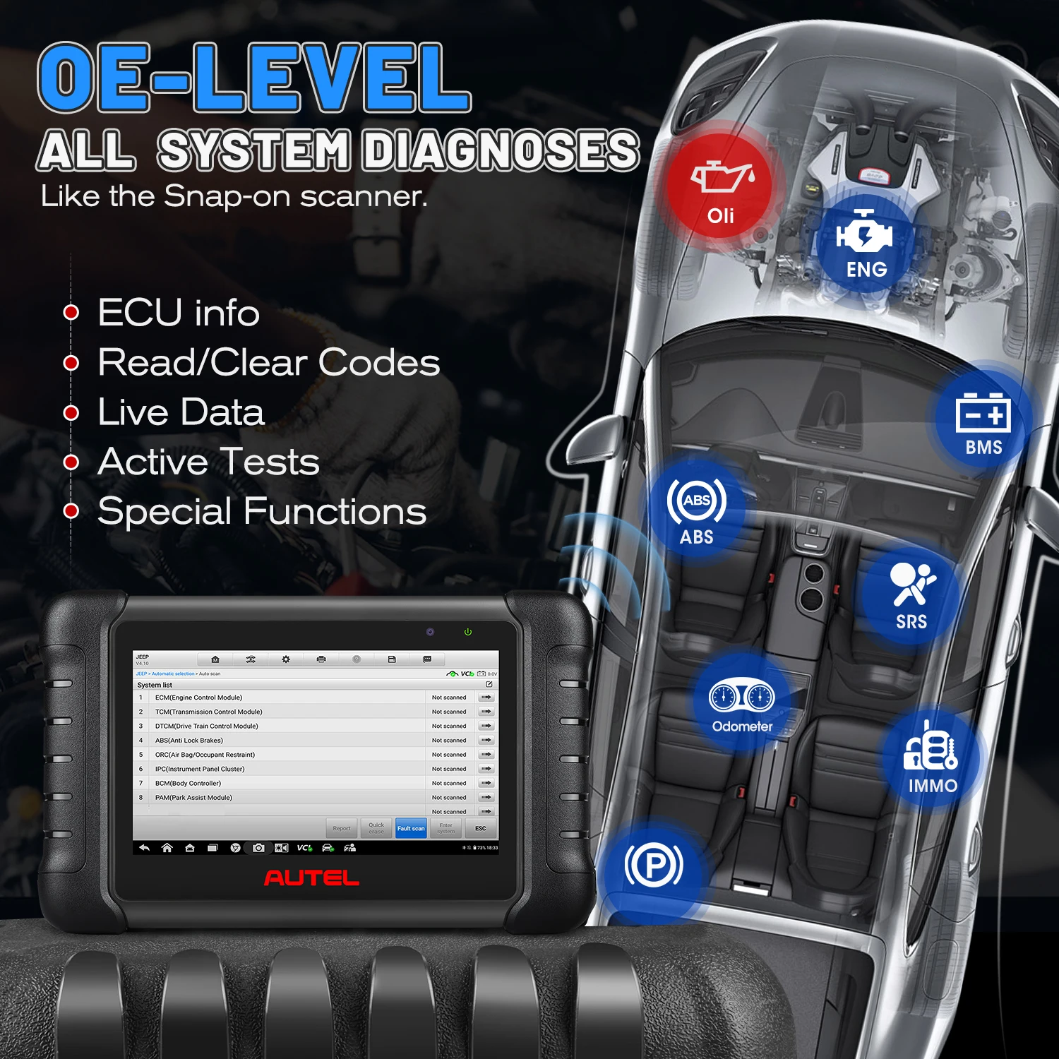 Autel maxicom mk808s obd2 сканер - Фотография_4