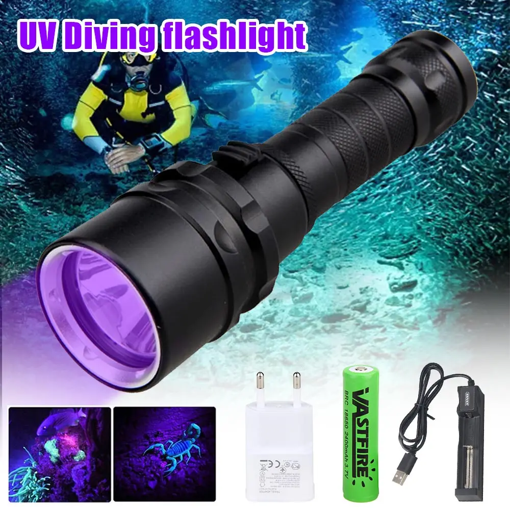 Фонарик для дайвинга xpe uv 100 нм-365 нм