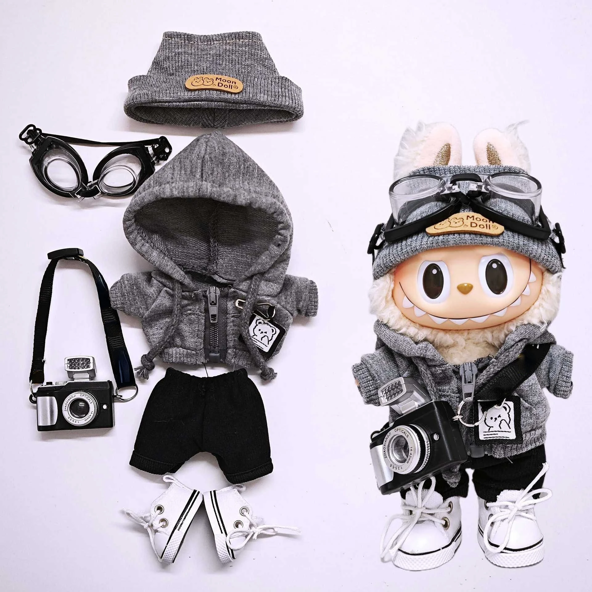 Универсальный комплект с капюшоном labubu 15 см/17 см - Фотография_6
