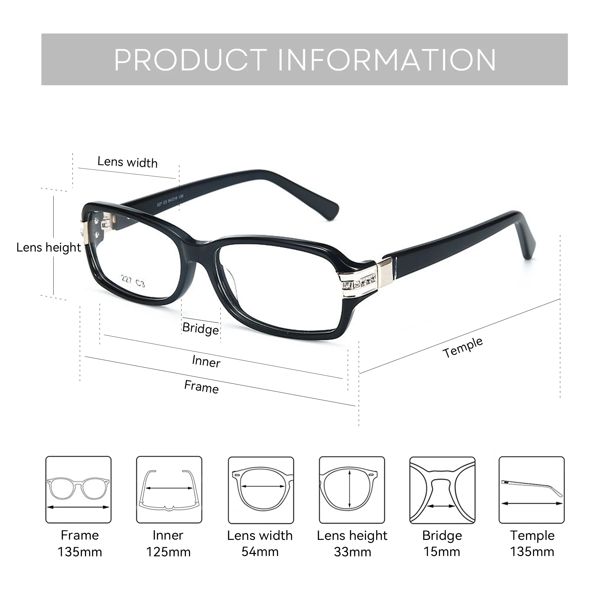 ﻿ zenottic (размер s) модные прямоугольные прогрессивные очки по рецепту - Фотография_5