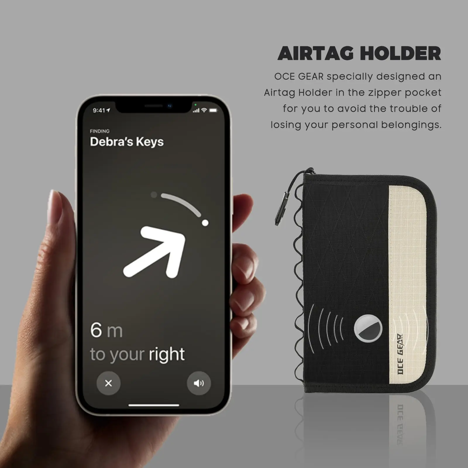 Ocegear дорожный кошелек для паспорта со слотом airtag - Фотография_3