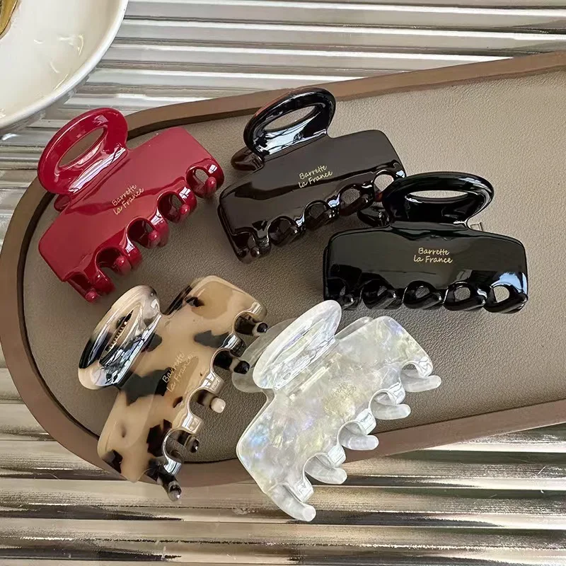 5,5 см длинные ацетатные заколки для волос в виде крабов