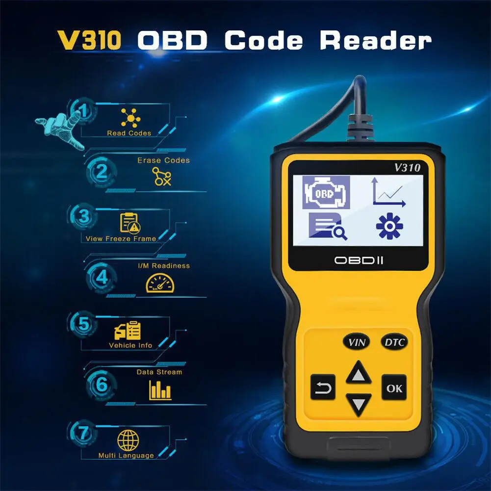Универсальный автомобильный считыватель кодов obd v310 - Фотография_3