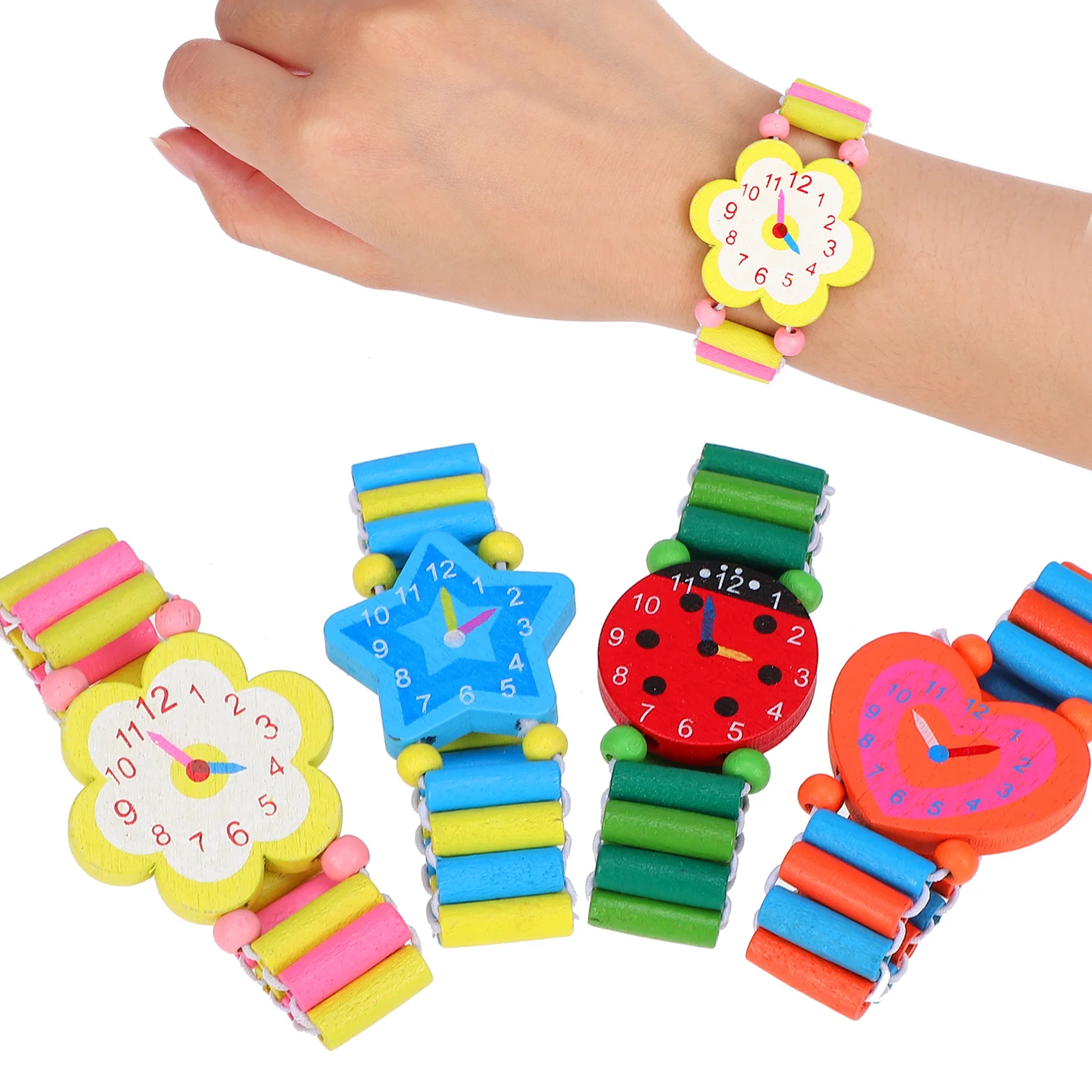 Детский деревянный ремешок для часов с героями мультфильмов - Фотография_3