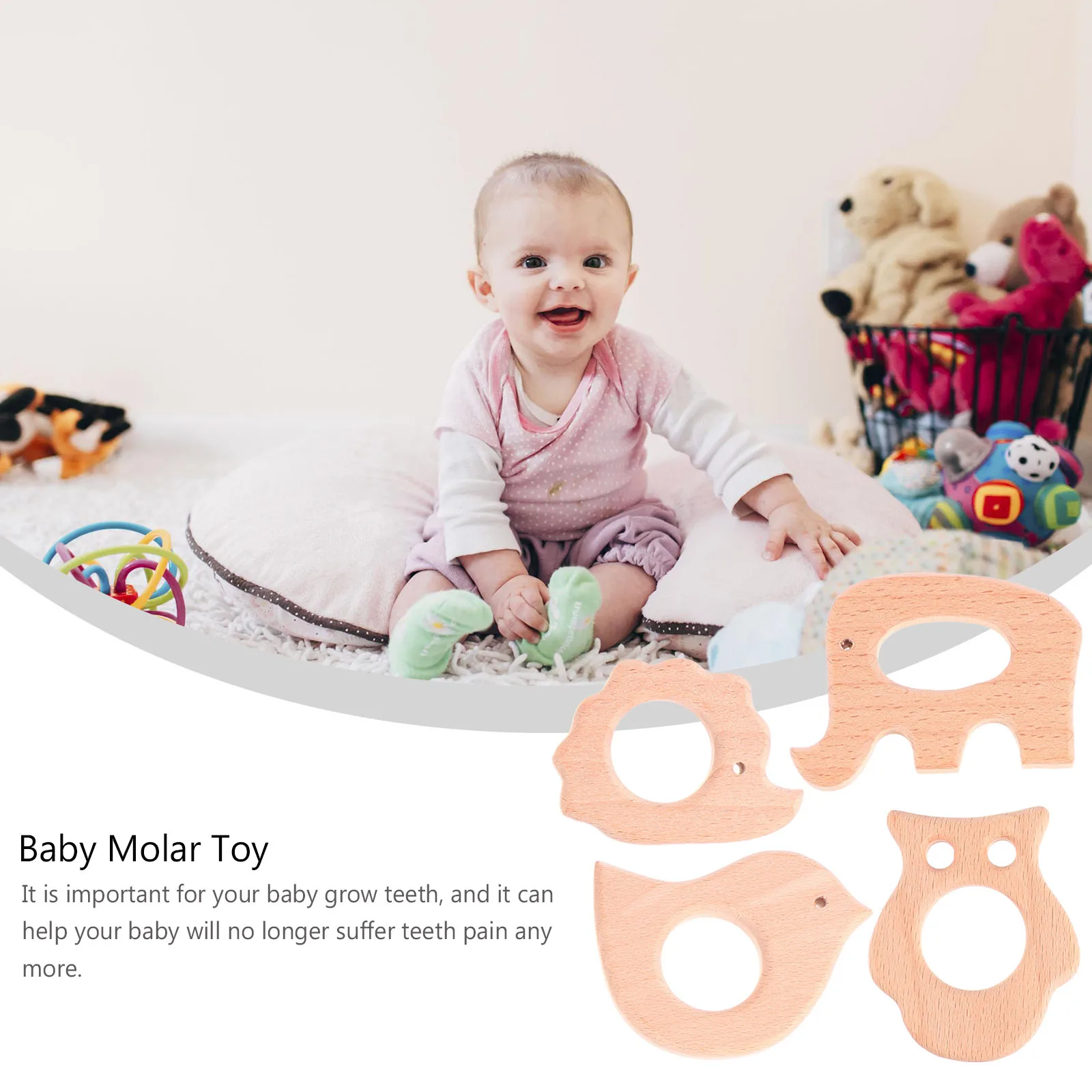 Детские деревянные молярные прорезыватели - Фотография_2