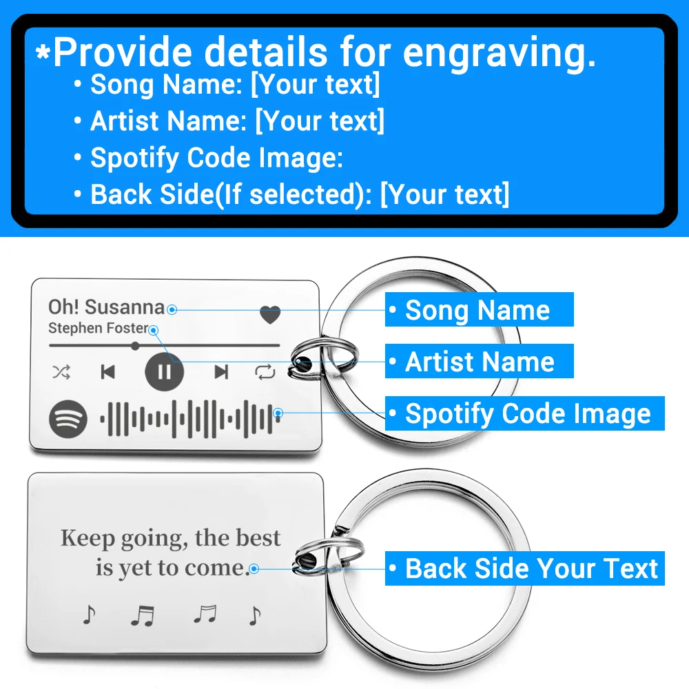 Персонализированный брелок с кодом spotify - Фотография_3