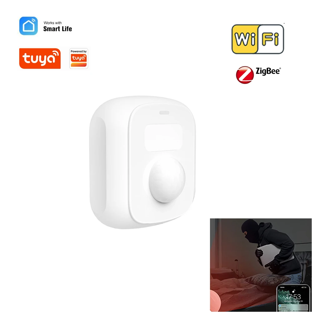 Мини-датчик движения tuya zigbee с wi-fi