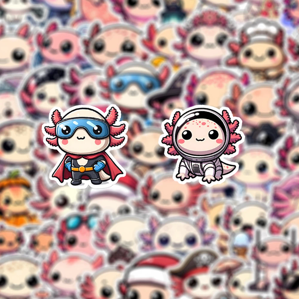 Kawaii аксолотль граффити наклейки