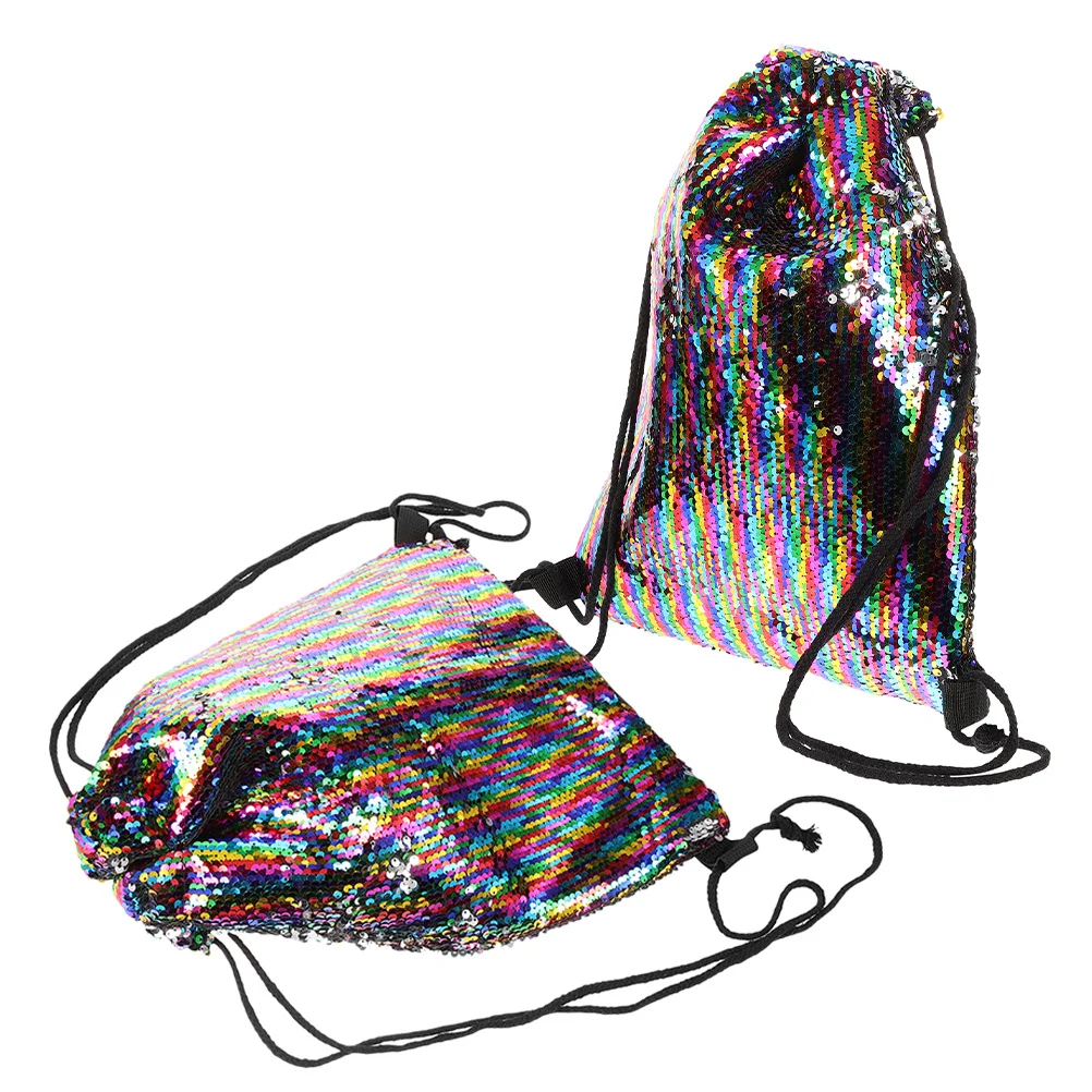 Рюкзак с блестками на шнурке - Фотография_3