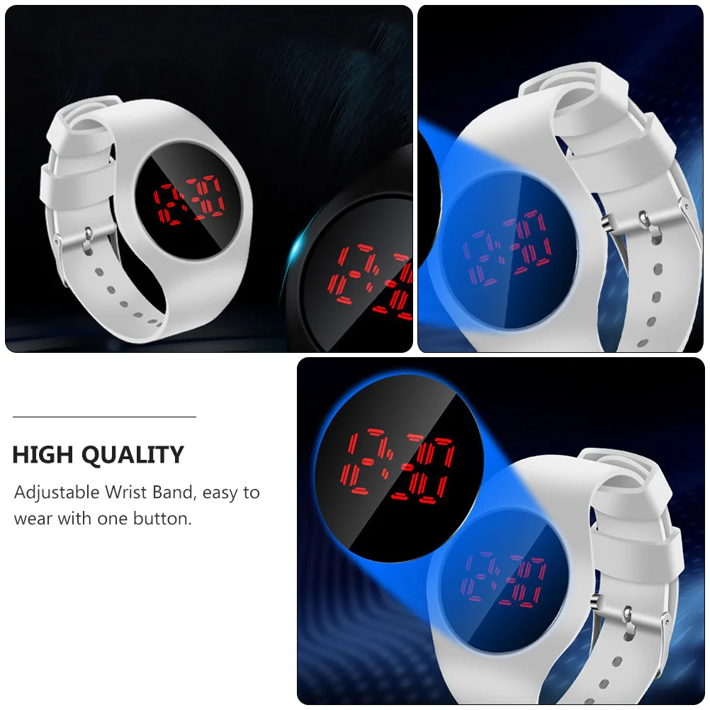Детские светодиодные наручные часы с цифровым электронным дисплеем - Фотография_6