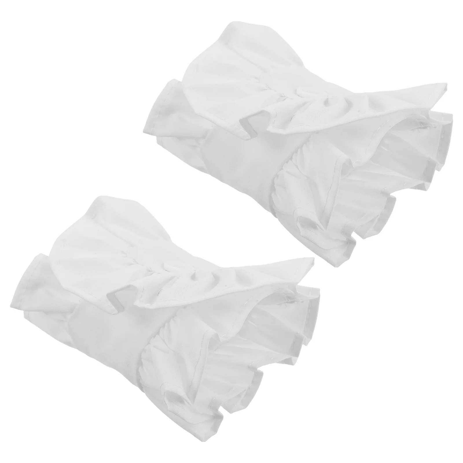 1 пара съемных клетчатых манжет с рюшами для женщин