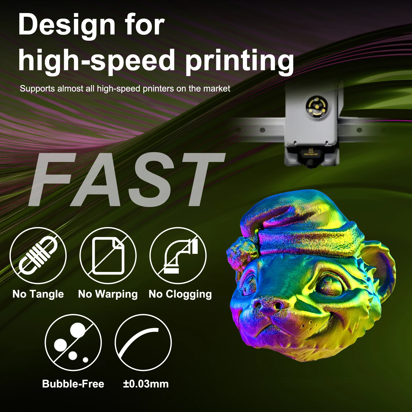 Кг, трехцветная шелковая нить pla премиум-класса - Фотография_4