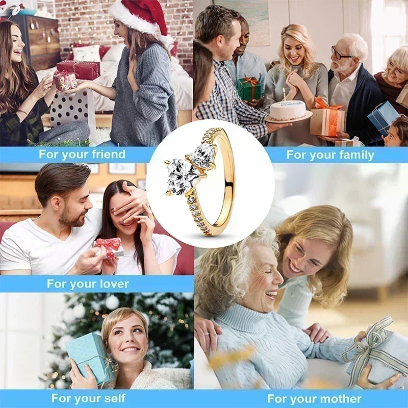 Хит продаж, изысканное золотое кольцо из стерлингового серебра 925 пробы - Фотография_6