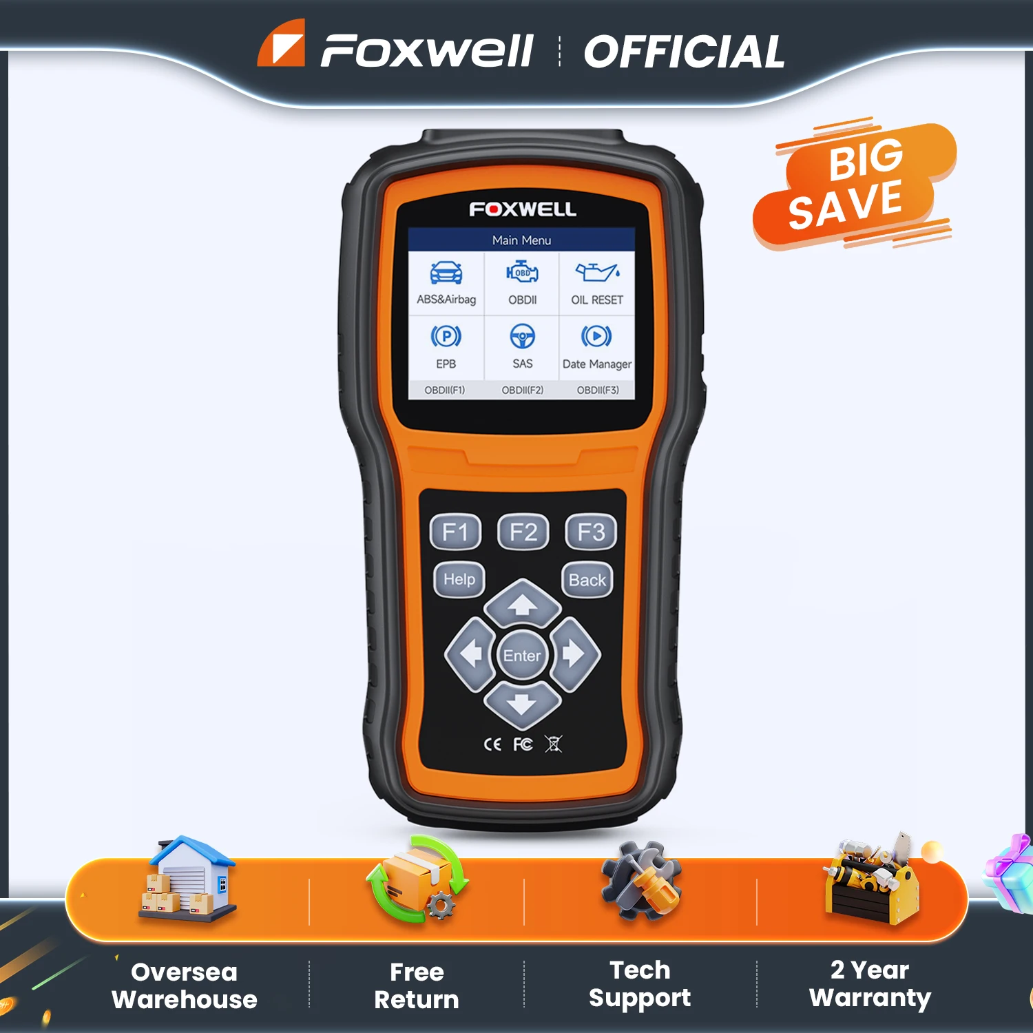 Foxwell nt630 plus obd2 автомобильный