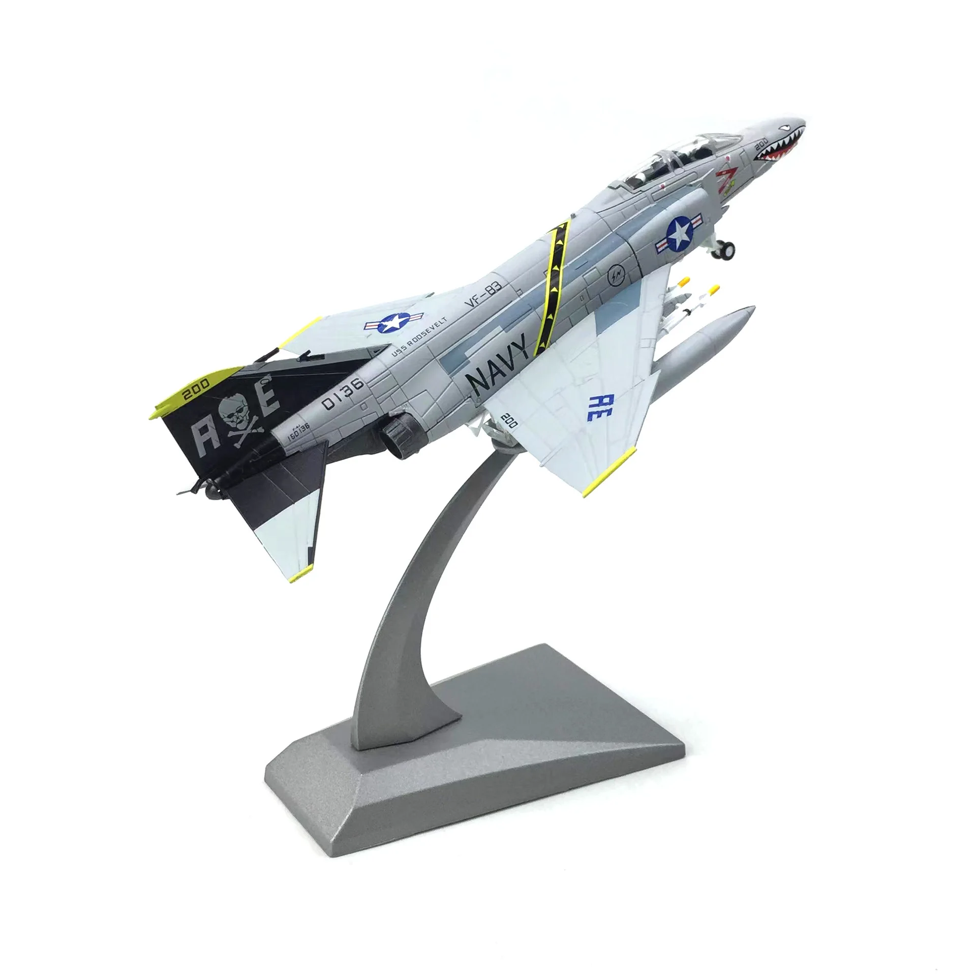 1:100, модель истребителя призраков сша f-4c и подставка для дисплея - Фотография_2