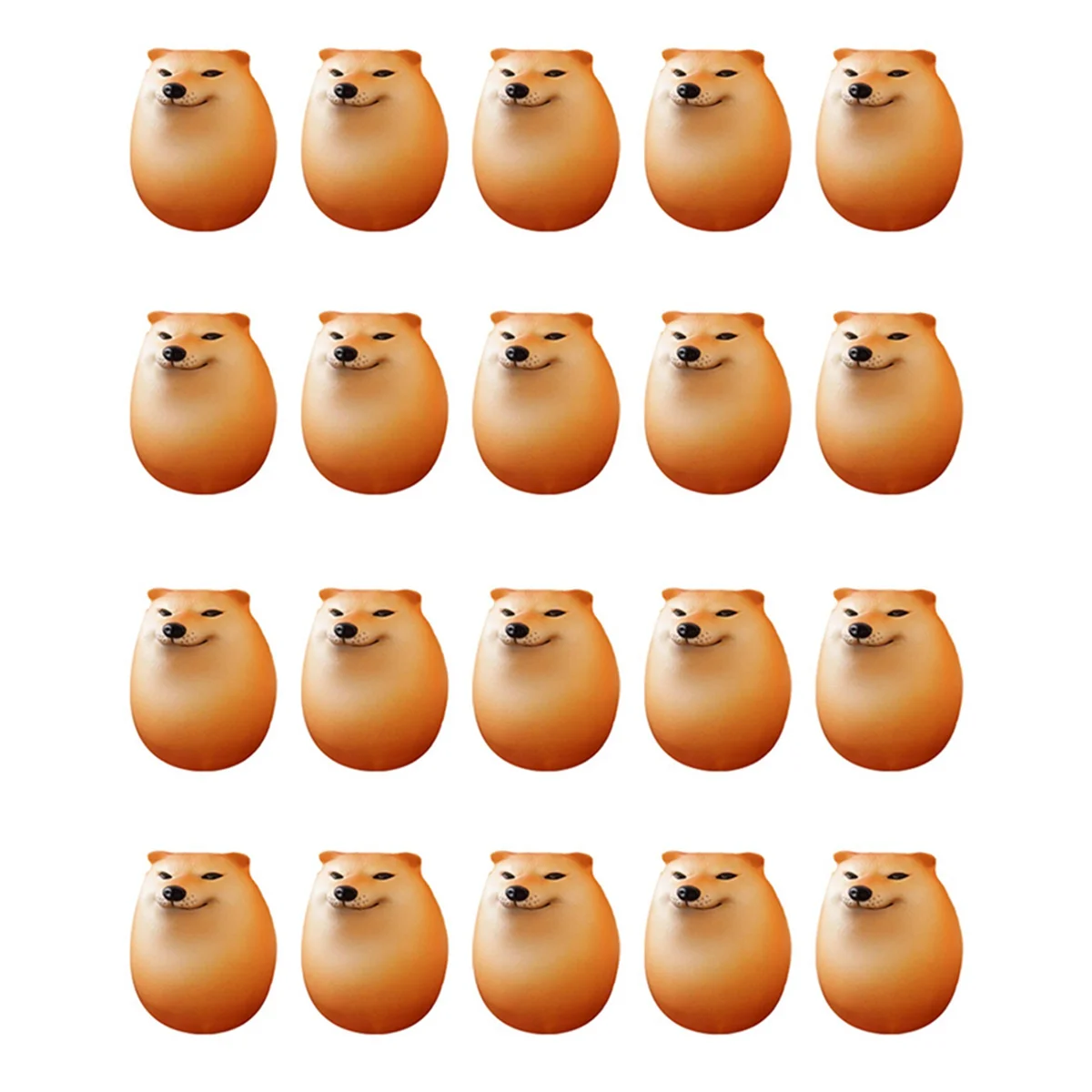 Baau 20x яйцо собака шиба-ину реалистичная