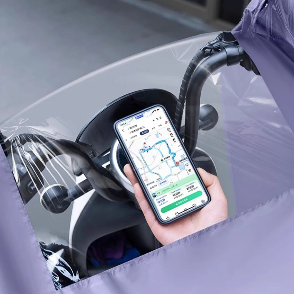 Длинный непромокаемый плащ для езды на мотоцикле - Фотография_5