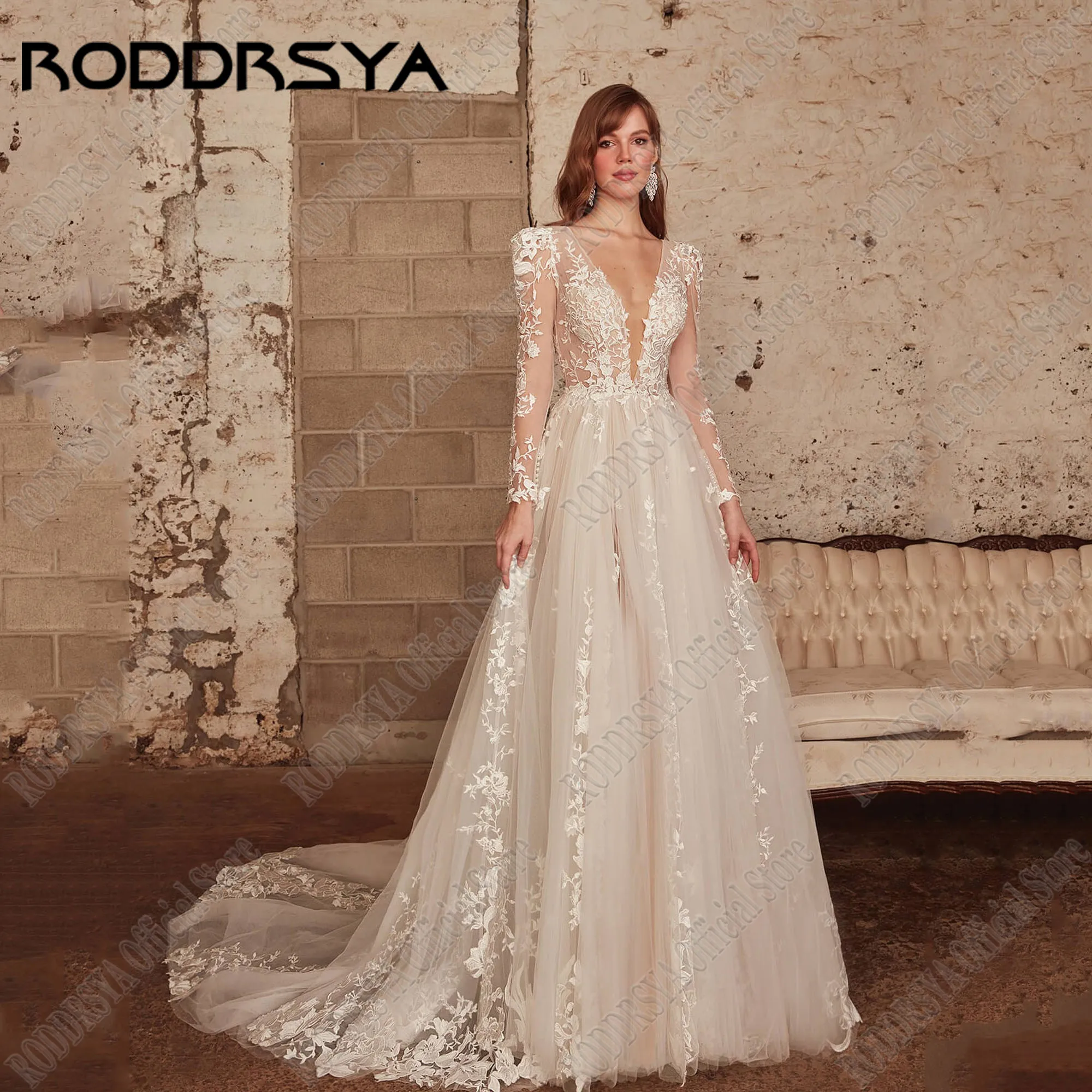 Roddrsya свадебное платье с длинным