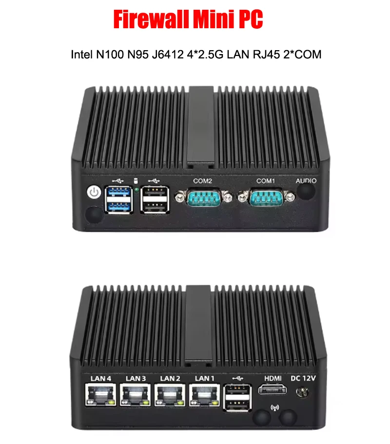Безвентиляторный мини-пк intel celeron j6412 n100 n97 ddr4 m