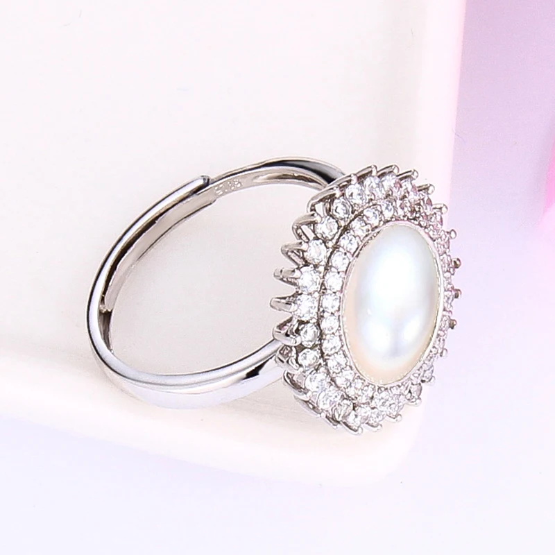 Ywyc 10-11 мм кольца с натуральным пресноводным культивированным жемчугом - Фотография_2