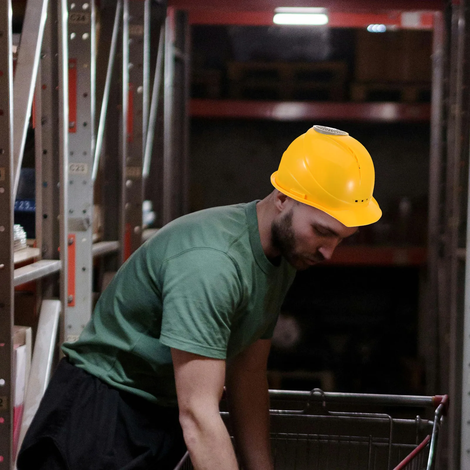 Usb-зарядка вентилятор шляпа желтый - Фотография_4