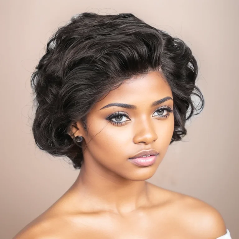 Парик pixie cut human hair straight13x4
