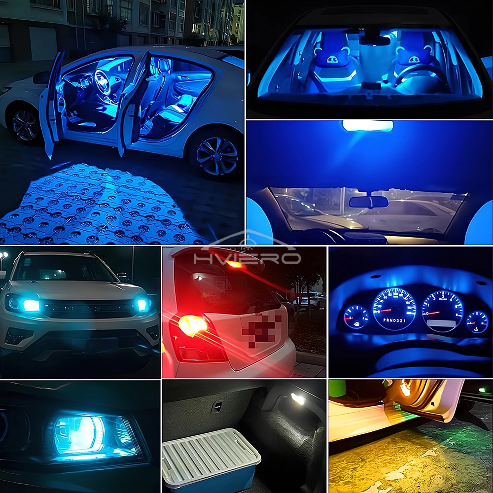 Стеклянные светодиодные автомобильные лампы cob w5w 194 t10 - Фотография_2