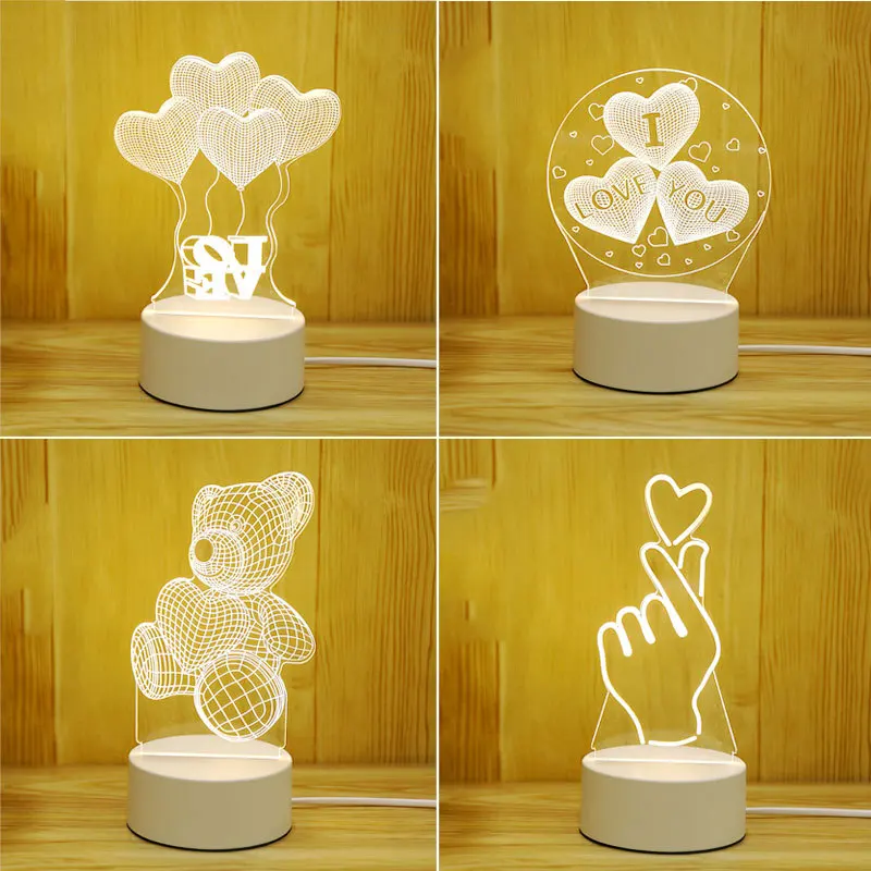 Креативный 3d маленький ночник usb ins - Фотография_2
