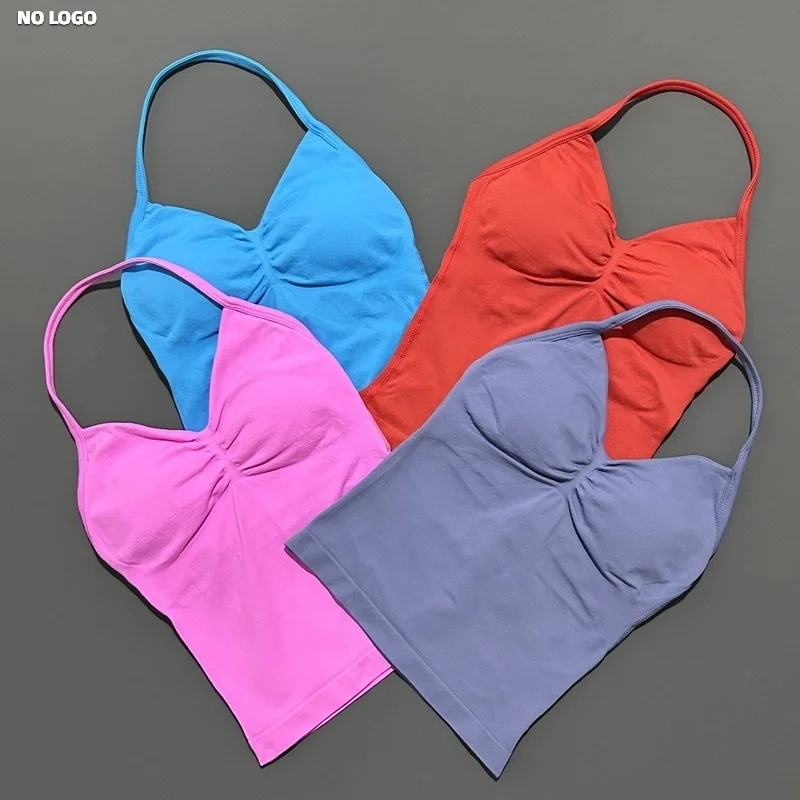 Женский длинный топ без логотипа на бретелях