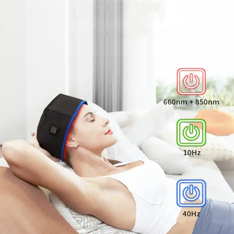 Новейшая шапка для роста волос с красным светом - Фотография_3