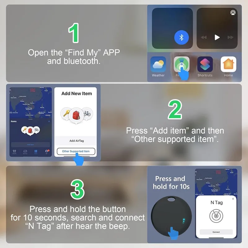 Air tracker smart bluetooth tracker tag работает с ios find my app - Фотография_6