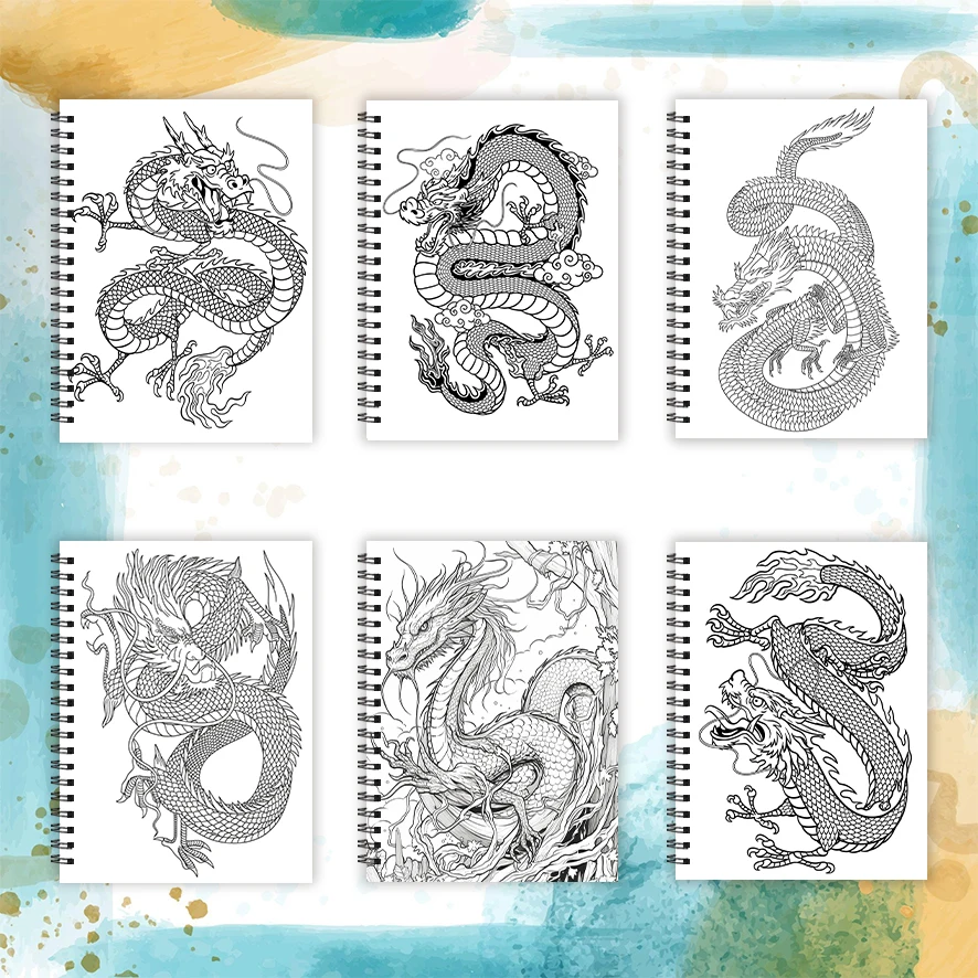 Книжка-раскраска fierce dragon для взрослых — 8 - Фотография_5